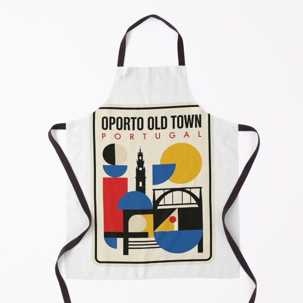 Item preview, Retro Oporto Old Town Bauhaus Geometric Skyline designed and sold by k3rstman1.
