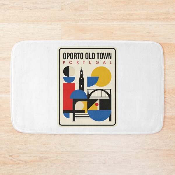 Item preview, Retro Oporto Old Town Bauhaus Geometric Skyline designed and sold by k3rstman1.