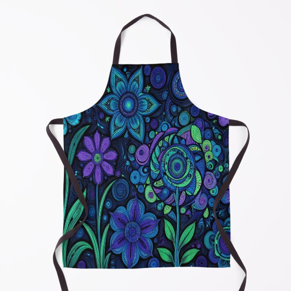 Item preview, Blue Green Blacklight Flowers designed and sold by artedamensagem.