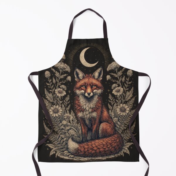 Item preview, Moonlit Fox Mystical Woodland Vintage Botanical designed and sold by LenNo9881.