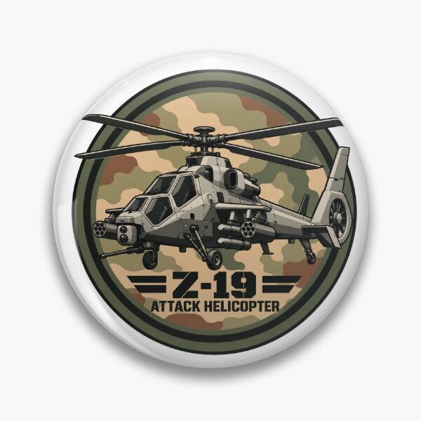 Item preview, Round Tactical Attack Helicopter Camouflage Badge for Military Aviation Enthusiasts designed and sold by IRON WINGS /USAF.