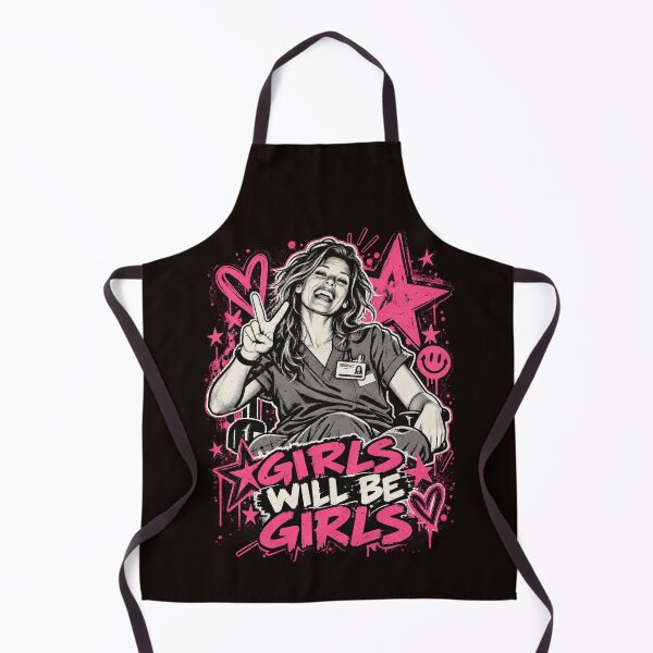 Item preview, Girls Will Be Girls Pink Graffiti Peace Sign Portrait designed and sold by bootycatclube.