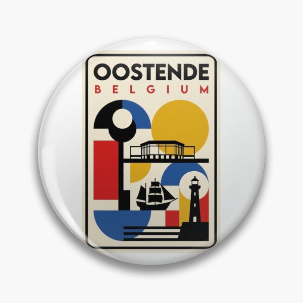 Item preview, Retro Oostende Bauhaus Geometric Skyline designed and sold by k3rstman1.