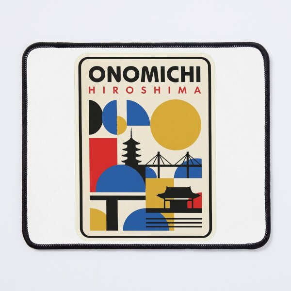Item preview, Retro Onomichi Bauhaus Geometric Skyline designed and sold by k3rstman1.