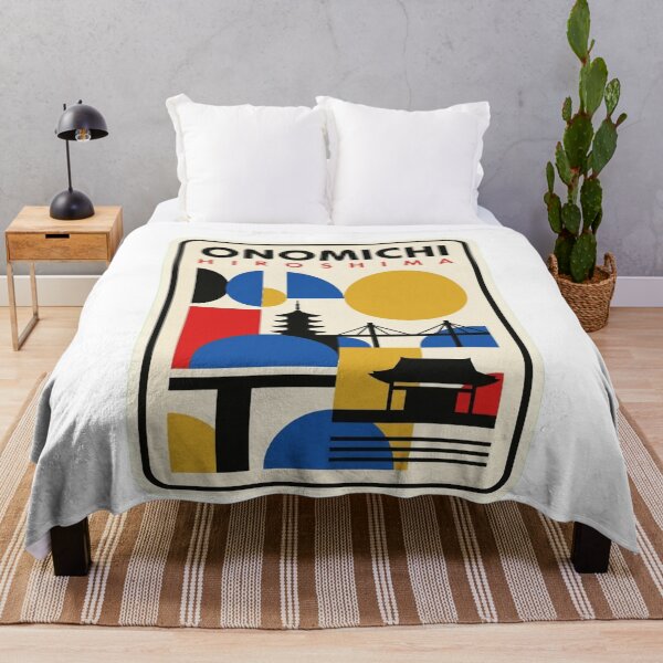 Item preview, Retro Onomichi Bauhaus Geometric Skyline designed and sold by k3rstman1.
