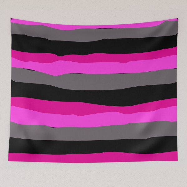 Item preview, Black, Pink and Gray Horizontal Organic Stripe Pattern | Dark Minimal Alt Aesthetic with pink and gray | Dark Feminine Y2K with pink and gray designed and sold by dfly-creations.