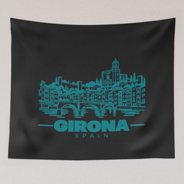 Item preview, Girona Spain Line Art Landmark Poster designed and sold by CMYKStudio.