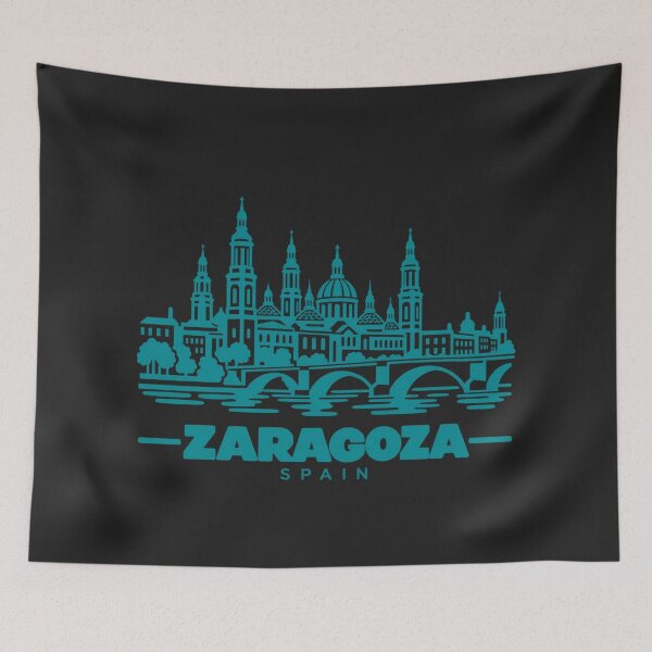 Item preview, Zaragoza Spain Line Art Landmark Poster designed and sold by CMYKStudio.