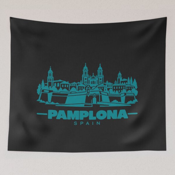 Item preview, Pamplona Spain Line Art Landmark Poster designed and sold by CMYKStudio.