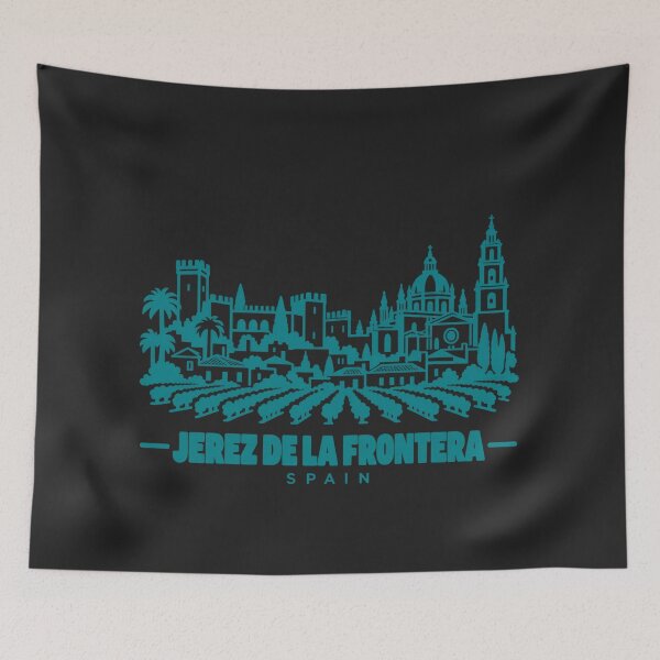 Item preview, Jerez de la Frontera Spain Line Art Landmark Poster designed and sold by CMYKStudio.