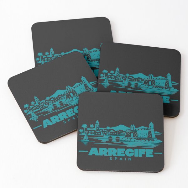 Item preview, Arrecife Spain Line Art Coastline Poster designed and sold by CMYKStudio.