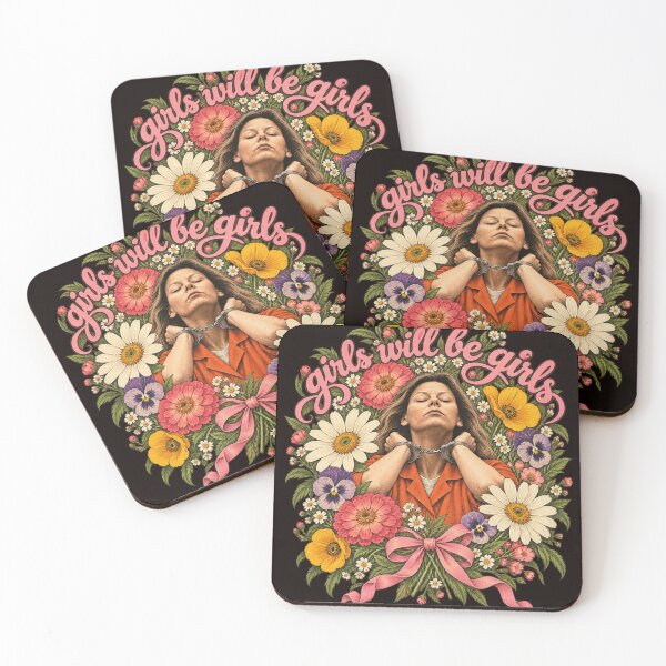 Item preview, Girls Will Be Girls Pink Splatter Peace Sign Portrait designed and sold by bootycatclube.