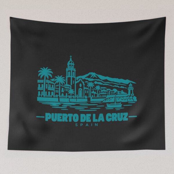 Item preview, Puerto de la Cruz Spain Line Art Coastline Poster designed and sold by CMYKStudio.