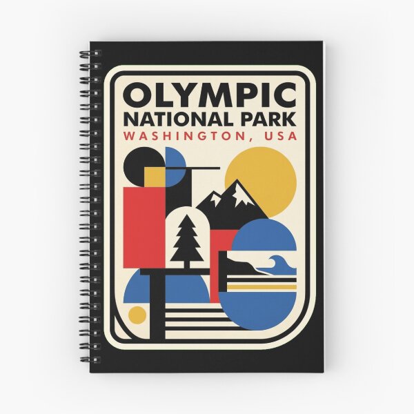 Item preview, Retro Olympic National Park Bauhaus Geometric Skyline designed and sold by k3rstman1.