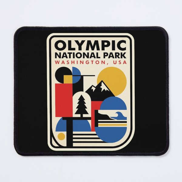 Item preview, Retro Olympic National Park Bauhaus Geometric Skyline designed and sold by k3rstman1.