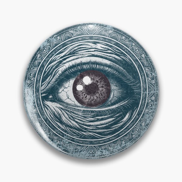 Item preview, Gothic Evil Eye Illustration Dark Rune Art Blue designed and sold by Ghoul Enterprises.