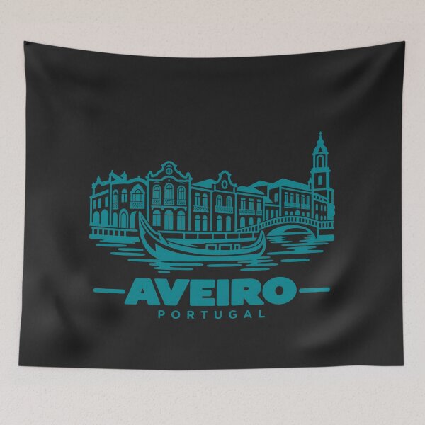 Item preview, Aveiro Portugal Line Art Coastline Poster designed and sold by CMYKStudio.
