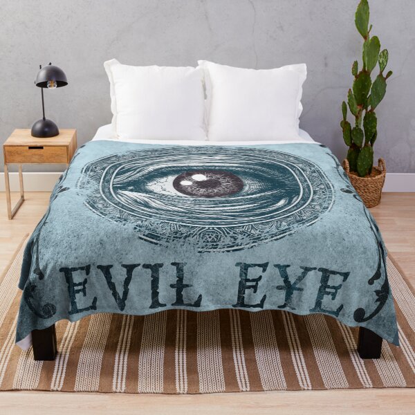 Item preview, Gothic Evil Eye Illustration Dark Rune Art Blue designed and sold by Ghoul Enterprises.