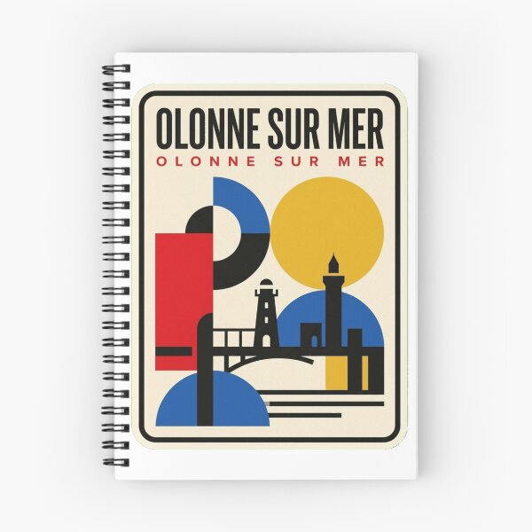 Item preview, Retro Olonne Sur Mer Bauhaus Geometric Skyline designed and sold by k3rstman1.
