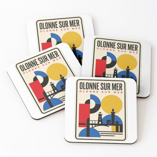 Item preview, Retro Olonne Sur Mer Bauhaus Geometric Skyline designed and sold by k3rstman1.