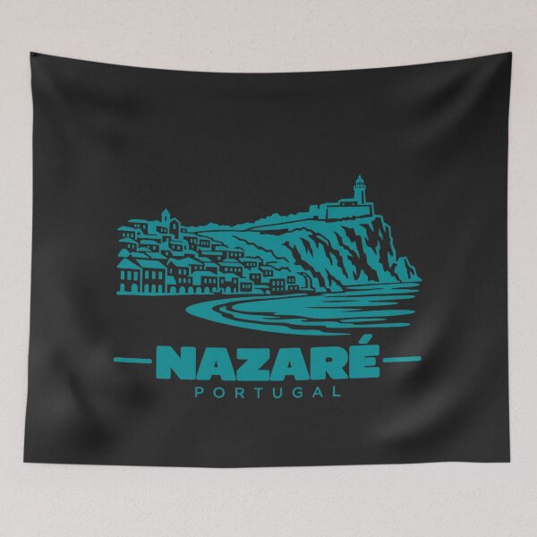 Item preview, Nazare Portugal Line Art Coastline Poster designed and sold by CMYKStudio.