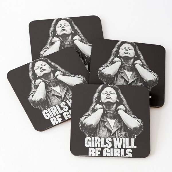 Item preview, Girls Will Be Girls Brush Stroke Handcuffs Portrait designed and sold by bootycatclube.