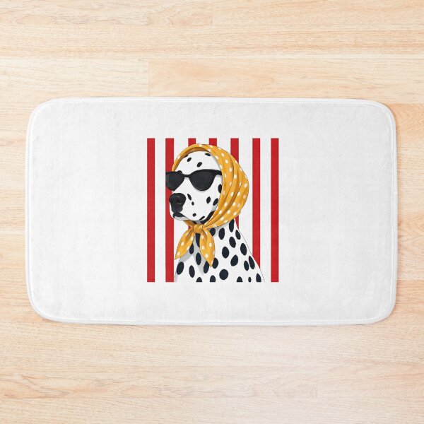Item preview, Vintage Pop Art Dalmatian Dog in Yellow Polka Dot Scarf designed and sold by Krasnovaovaova.