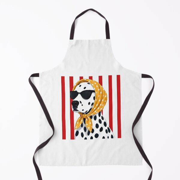 Item preview, Vintage Pop Art Dalmatian Dog in Yellow Polka Dot Scarf designed and sold by Krasnovaovaova.