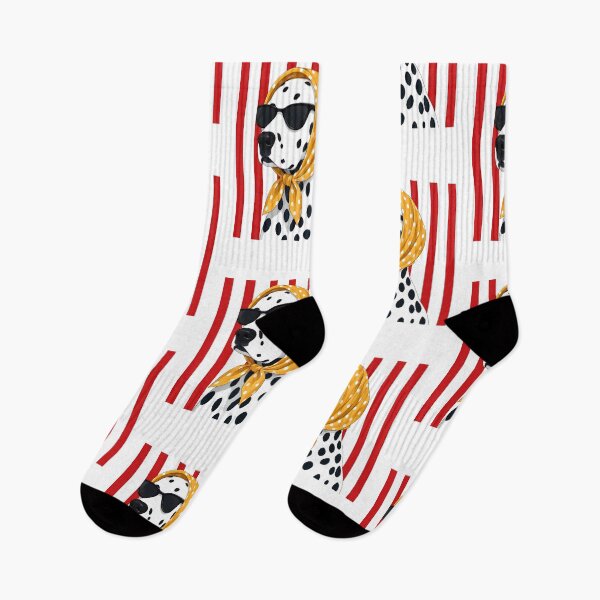 Item preview, Vintage Pop Art Dalmatian Dog in Yellow Polka Dot Scarf designed and sold by Krasnovaovaova.