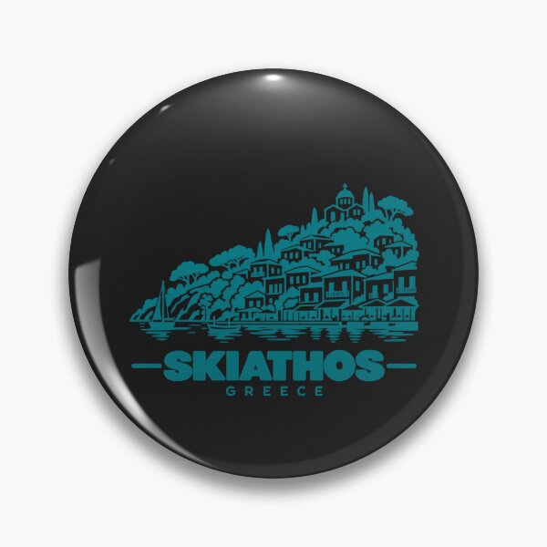 Item preview, Skiathos Greece Line Art Coastline Poster designed and sold by CMYKStudio.
