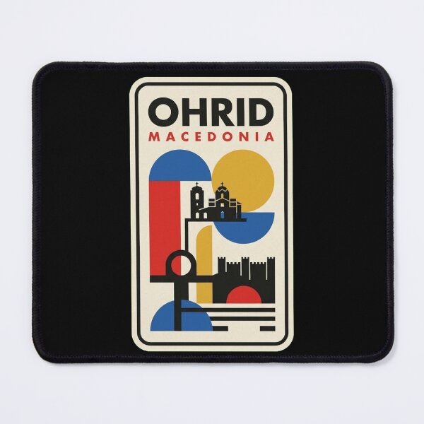 Item preview, Retro Ohrid Bauhaus Geometric Skyline designed and sold by k3rstman1.