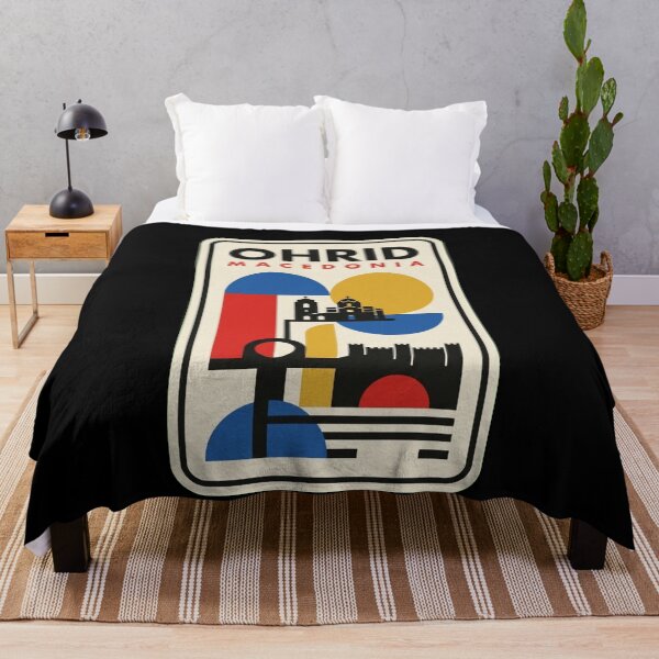 Item preview, Retro Ohrid Bauhaus Geometric Skyline designed and sold by k3rstman1.