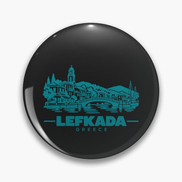 Item preview, Lefkada Greece Line Art Coastline Poster designed and sold by CMYKStudio.
