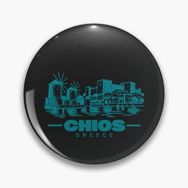Item preview, Chios Greece Line Art Coastline Poster designed and sold by CMYKStudio.