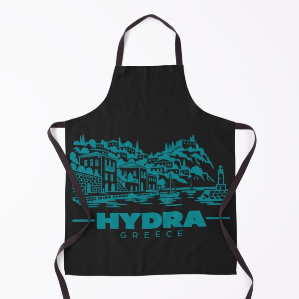 Aperçu de l'œuvre Affiche de la côte grecque d'Hydra (dessin au trait) créée et vendue par CMYKStudio.