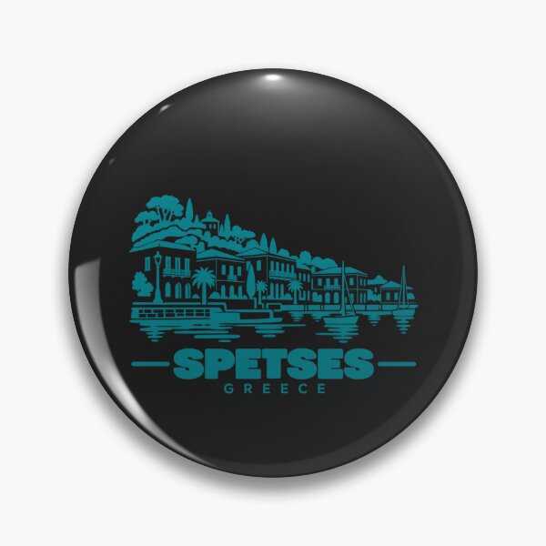 Item preview, Spetses Greece Line Art Coastline Poster designed and sold by CMYKStudio.