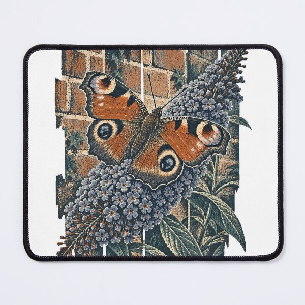 Item preview, Peacock Butterfly on the Buddleia Blossom Wild Animal Nature Wall Art designed and sold by VisualArtsOasis.