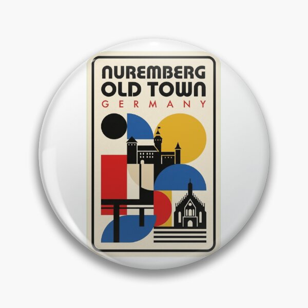 Item preview, Retro Nuremberg Old Town Bauhaus Geometric Skyline designed and sold by k3rstman1.