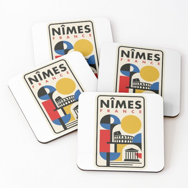 Item preview, Retro Nîmes Bauhaus Geometric Skyline designed and sold by k3rstman1.