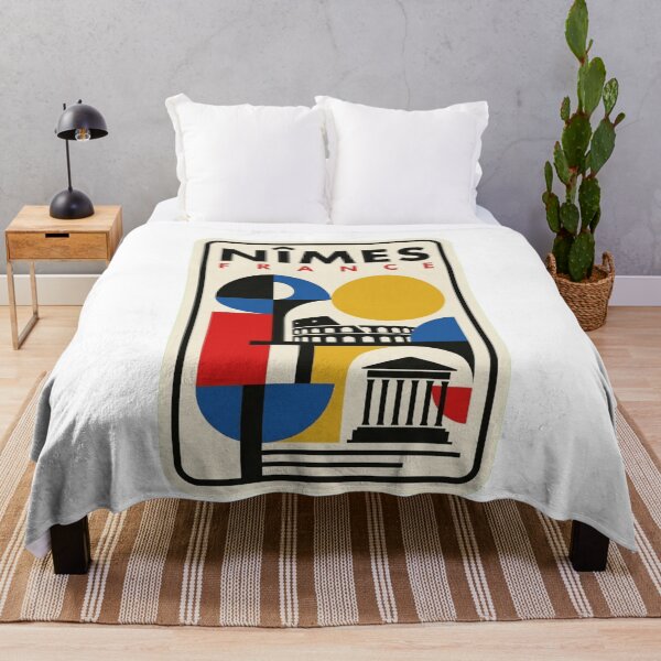 Item preview, Retro Nîmes Bauhaus Geometric Skyline designed and sold by k3rstman1.