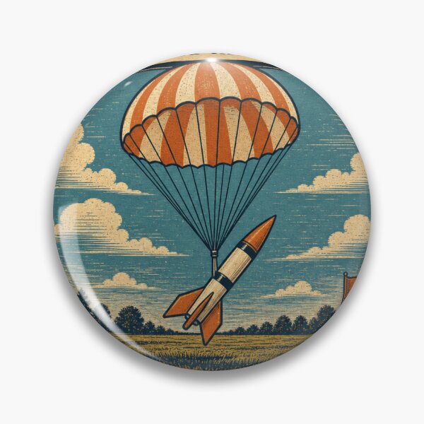 Item preview, Recovery Is Half The Flight Parachute Model Rocket Retro Plaque designed and sold by BoosterShop.