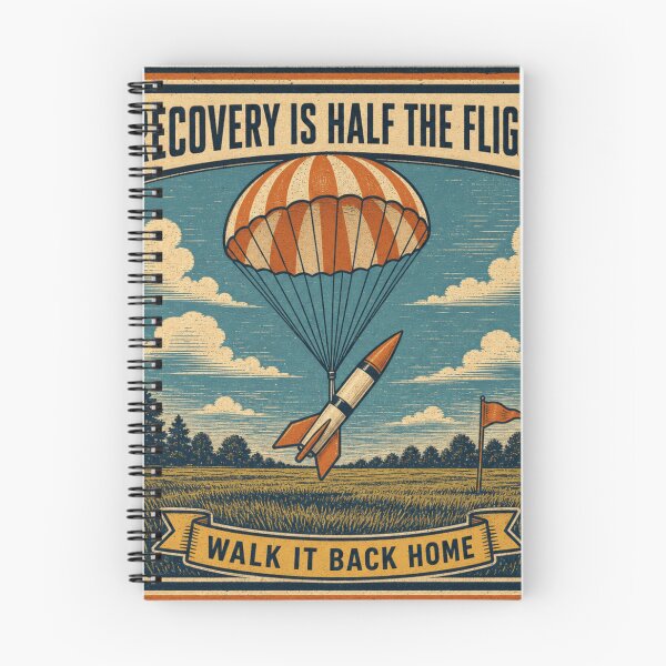 Item preview, Recovery Is Half The Flight Parachute Model Rocket Retro Plaque designed and sold by BoosterShop.