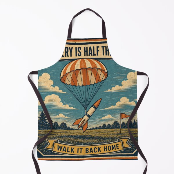Item preview, Recovery Is Half The Flight Parachute Model Rocket Retro Plaque designed and sold by BoosterShop.