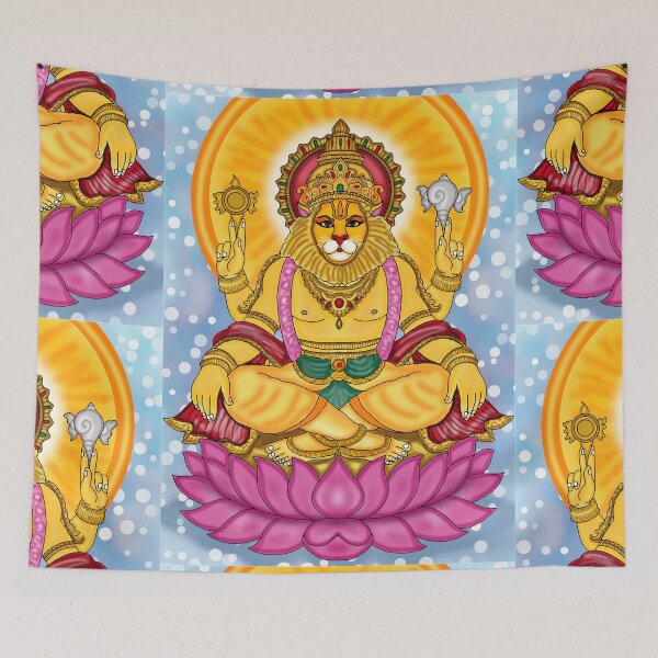 Item preview, Lord Narasimha Digital Drawing | Hindu God Digital Artwork designed and sold by Harshit_Digital_Arts.
