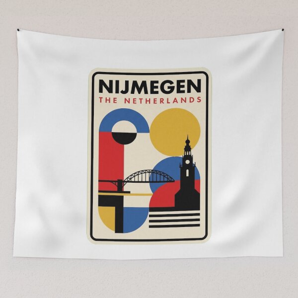 Item preview, Retro Nijmegen Bauhaus Geometric Skyline designed and sold by k3rstman1.