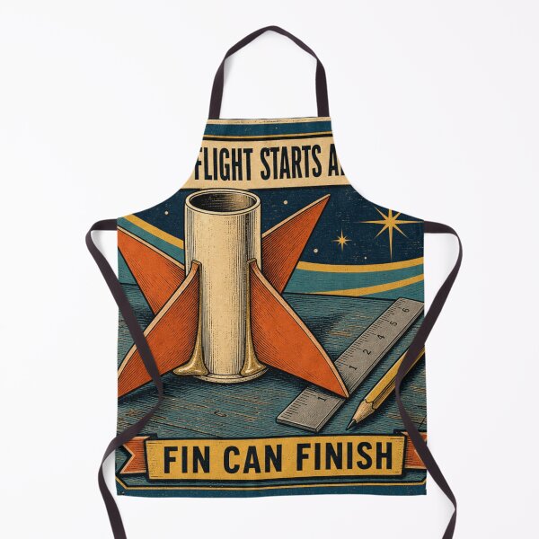 Item preview, Stable Flight Starts At The Fins Rocket Fin Can Builder Retro Plaque designed and sold by BoosterShop.