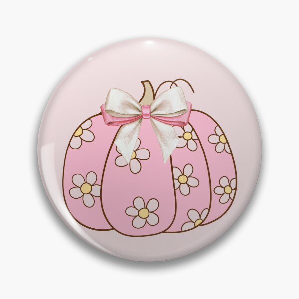 Item preview,  Pink Floral Pumpkin Bow Design - Cute Pastel Daisy Pumpkin for Fall Apparel designed and sold by VibranPalette.