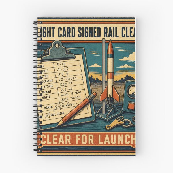 Item preview, Flight Card Signed Rail Clear Rocket Range Safety Retro Plaque designed and sold by BoosterShop.