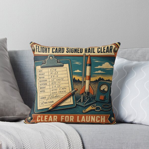 Item preview, Flight Card Signed Rail Clear Seguridad de Lanzamiento Cohete Placa Retro designed and sold by BoosterShop.