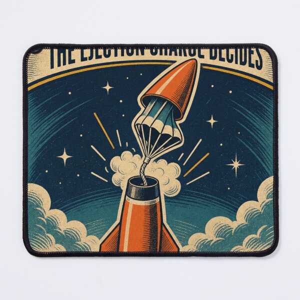Item preview, The Ejection Charge Decides Rocket Parachute Deployment Retro Plaque designed and sold by BoosterShop.